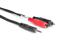 Hosa CRM215 3.5mm to Dual RCA Stereo Breakout - 15 ft