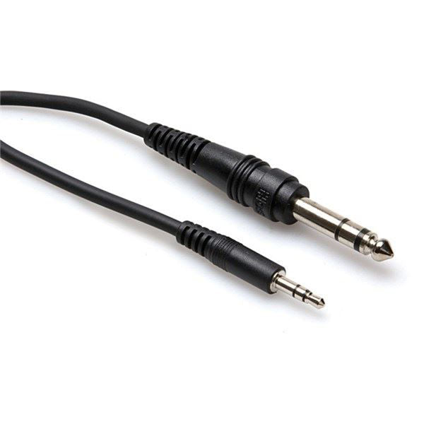 Hosa CMS-105 3.5mm TRS to 1/4 inch TRS Stereo Interconnect Cable (1.75m)