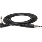 Hosa CSS110RR balanced RA 1/4 to RA 1/4 TRS audio cable, 10 ft, with black connectors and cable for professional sound setups.