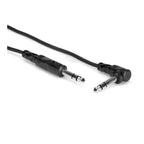 Hosa CSS-110R 10ft right-angled 1/4-inch male to 1/4-inch male audio cable for PA and audio equipment.