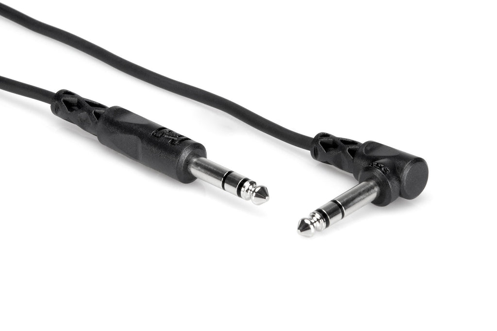 Hosa CSS115R 15 ft TRS to right angle TRS balanced interconnect cable for audio equipment