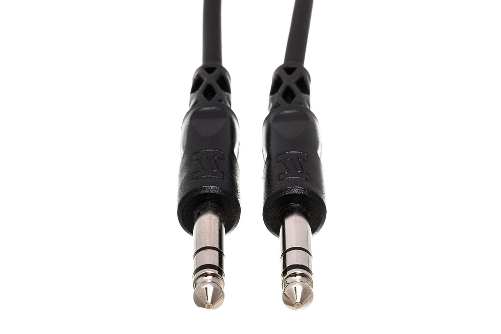 Hosa CSS-115 15ft straight 1/4 TRS cable for audio connections, showing the cable and connectors on a neutral background.