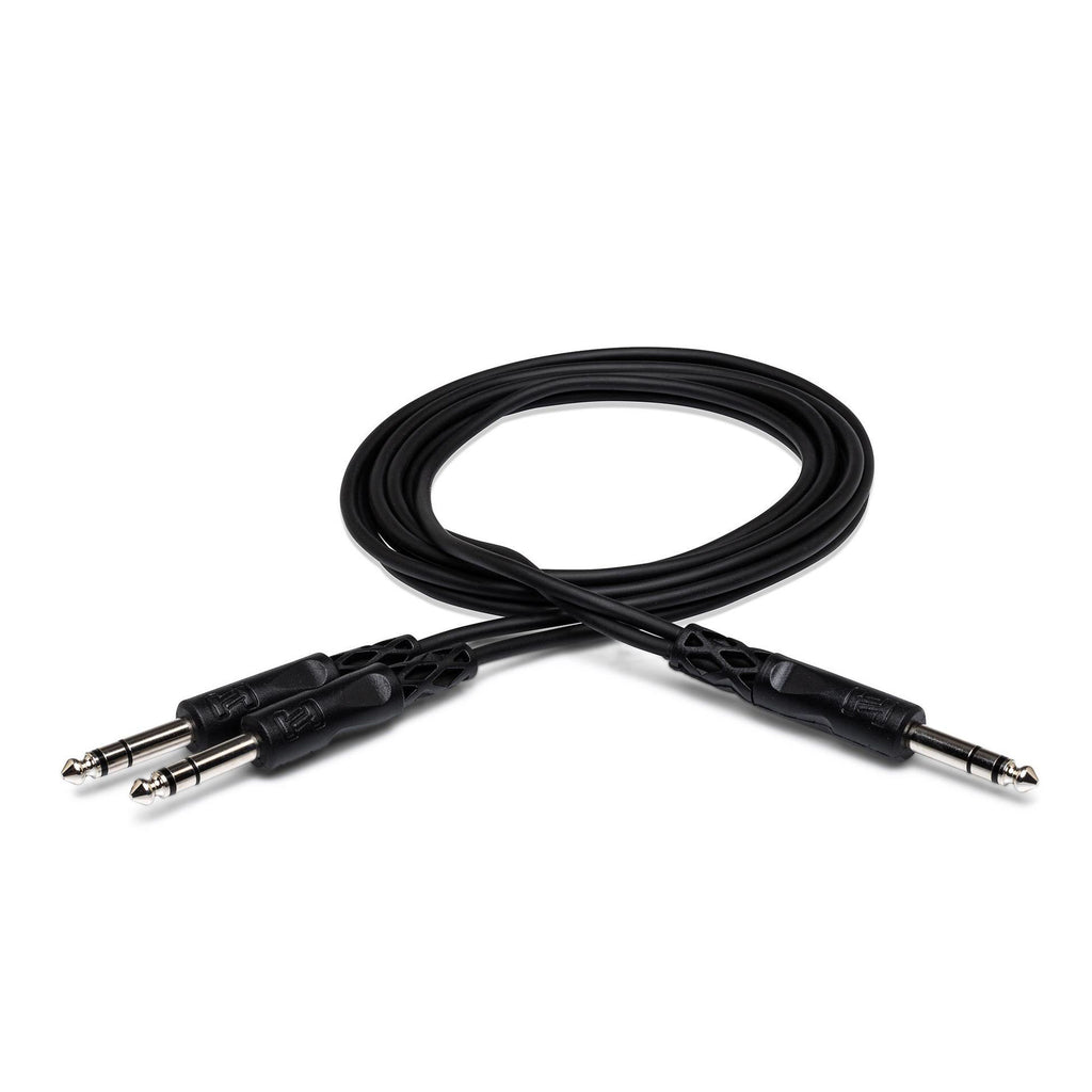 Hosa CYS-105 1/4 TRS to dual 1/4 TRS Y-cable, 5ft, used for audio connections in PA systems and studio setups