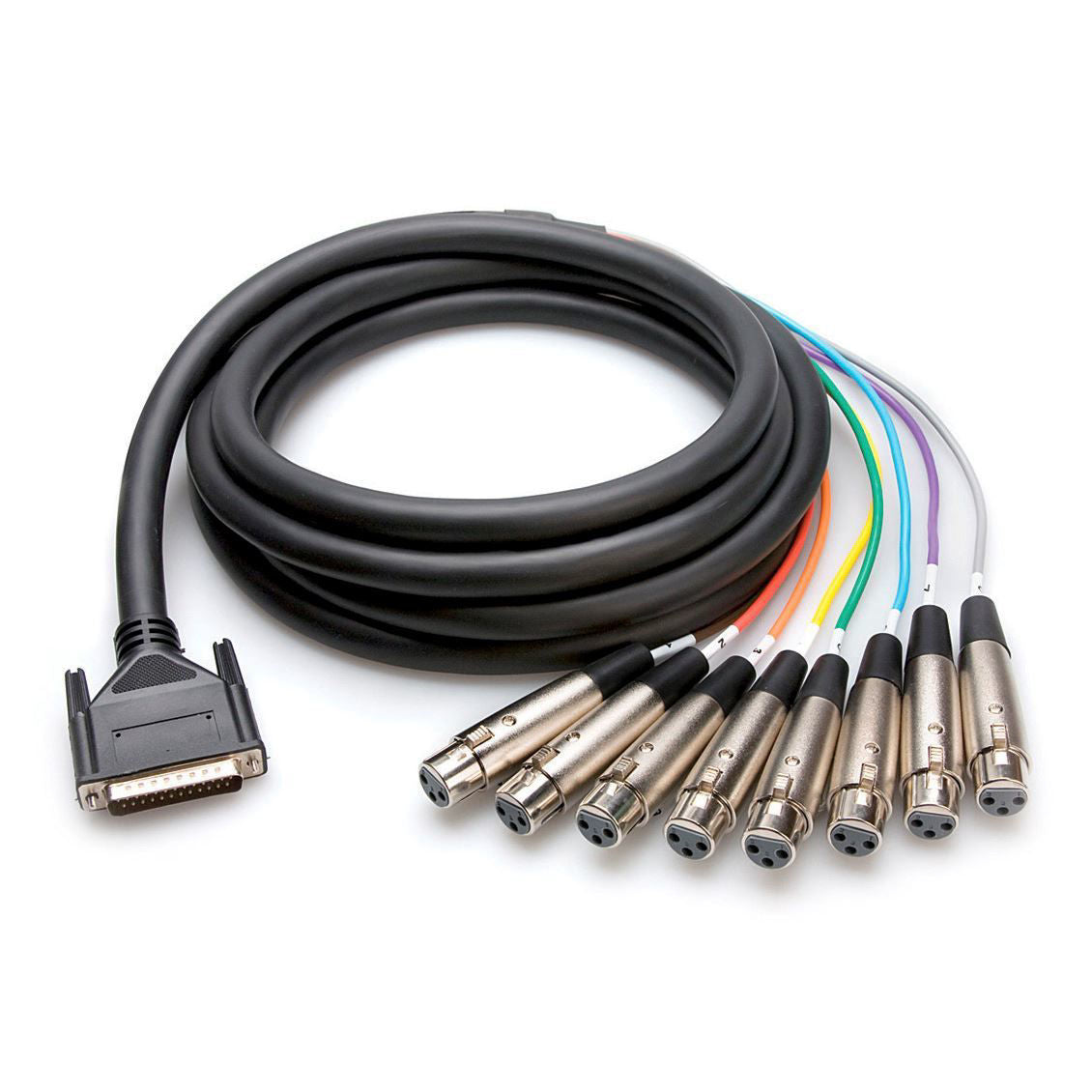 Hosa DTF-803 Balanced Snake: 8 x female XLR - 25pin D-Sub (tascam) (3m)