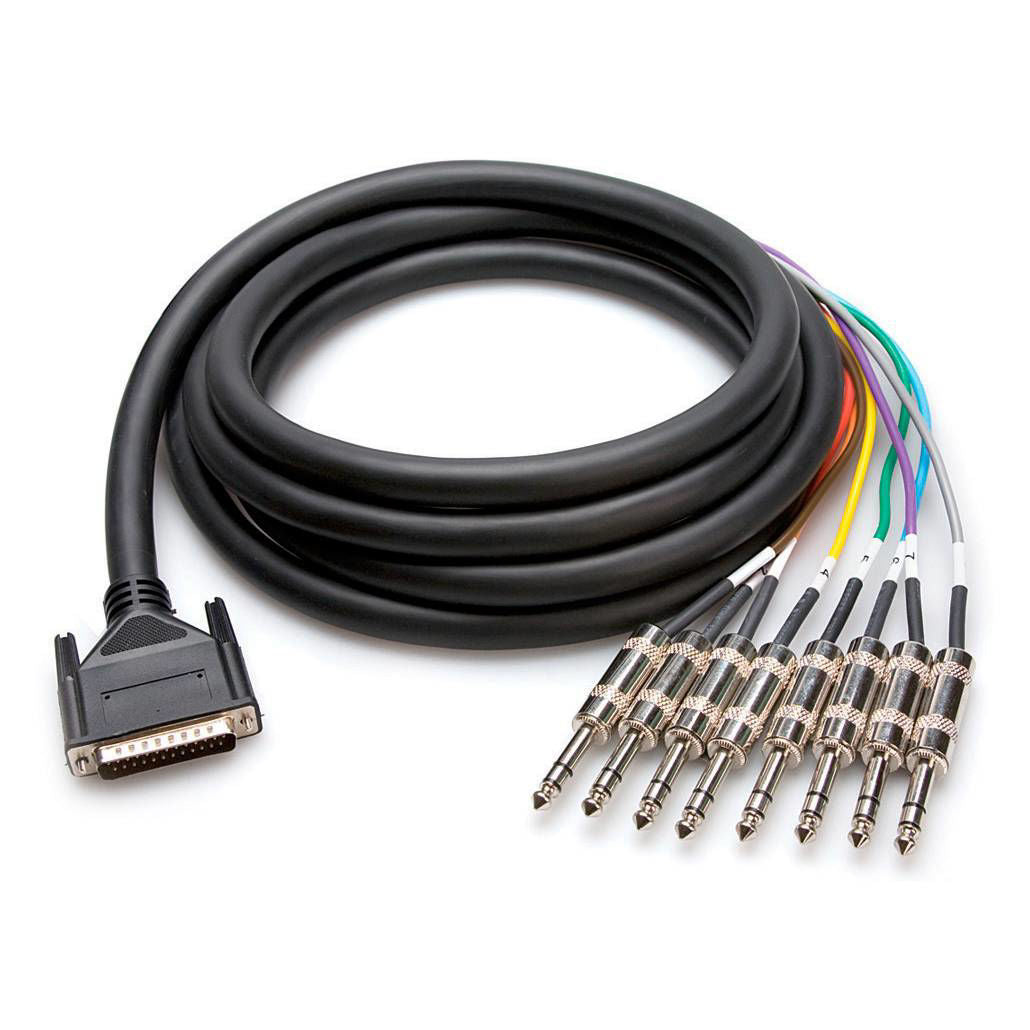 Hosa DTP802 Balanced Snake DB25 to 1/4 In TRS - 2 meters
