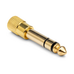 Hosa GHP-105 3.5mm TRS to 1/4 inch TRS headphone adapter for connecting headphones to audio equipment