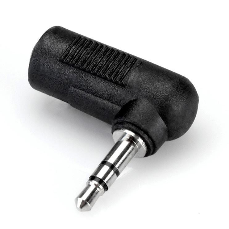 Hosa GMP-272 3.5mm TRS right angle audio adaptor for professional PA and audio equipment connections.