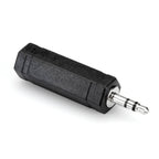 Hosa GMP-386 1/4 inch TS to 3.5mm TRS audio adaptor connected to cables and audio equipment.