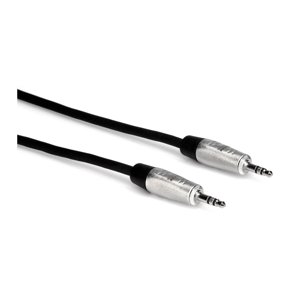Hosa Pro REAN 3.5mm TRS to TRS audio cable, 15ft, for connecting headphones or audio devices with durable connectors.