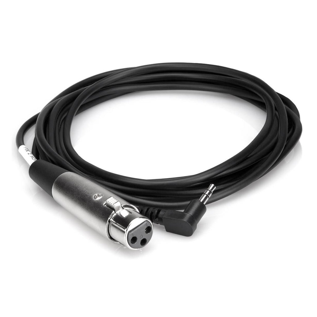 Hosa XVM101F Microphone Cable XLR3F to Right-angle 3.5 mm TRS - 1 ft