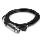 Hosa XVM101F Microphone Cable XLR3F to Right-angle 3.5 mm TRS - 1 ft
