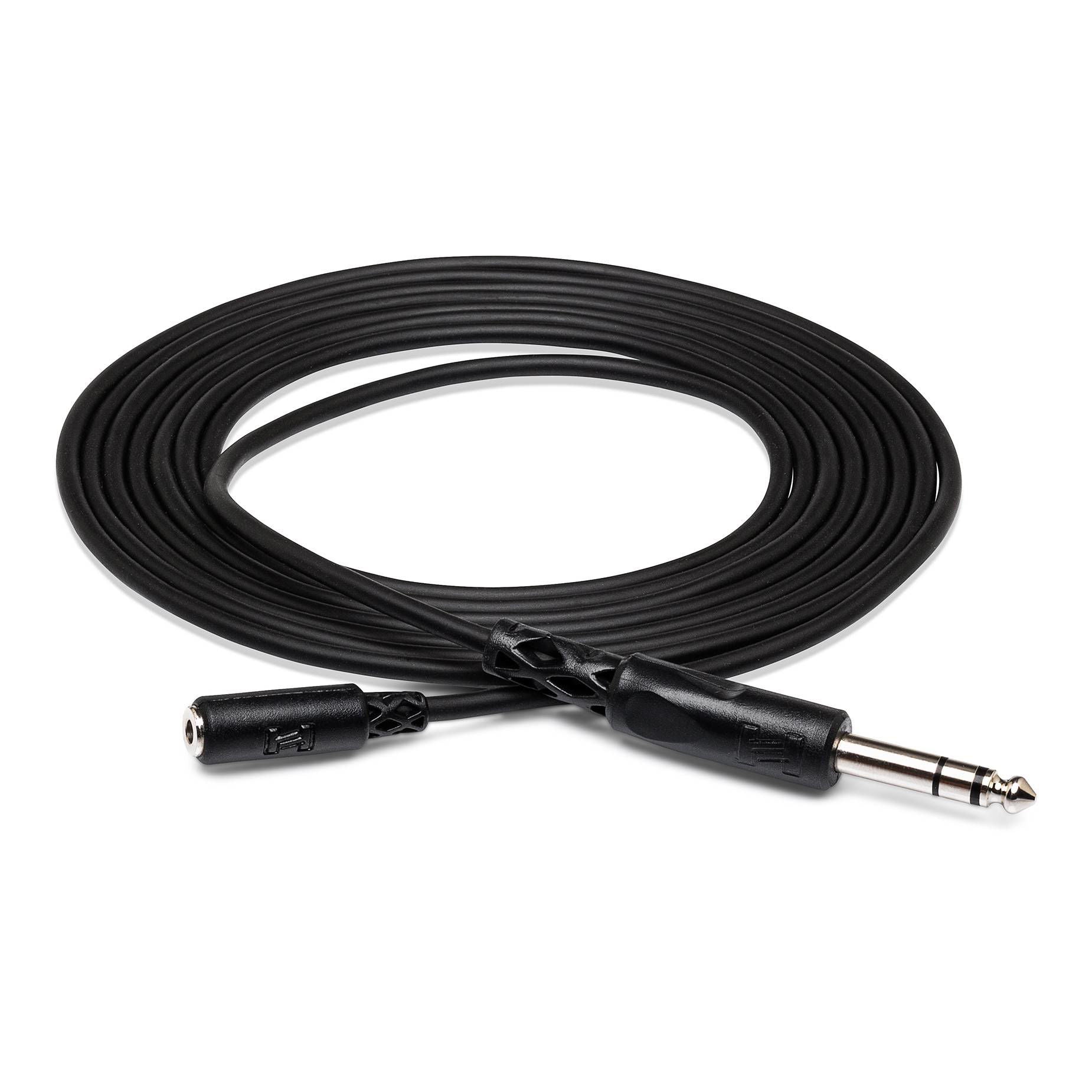 Hosa MHE325 1/4 In M TRS to 1/8 In Mini F Extension Cable - 7.62 m