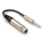 Hosa Technology MIT-176 Low-Z XLR-F to Hi-Z 1/4 inch Male Transformer