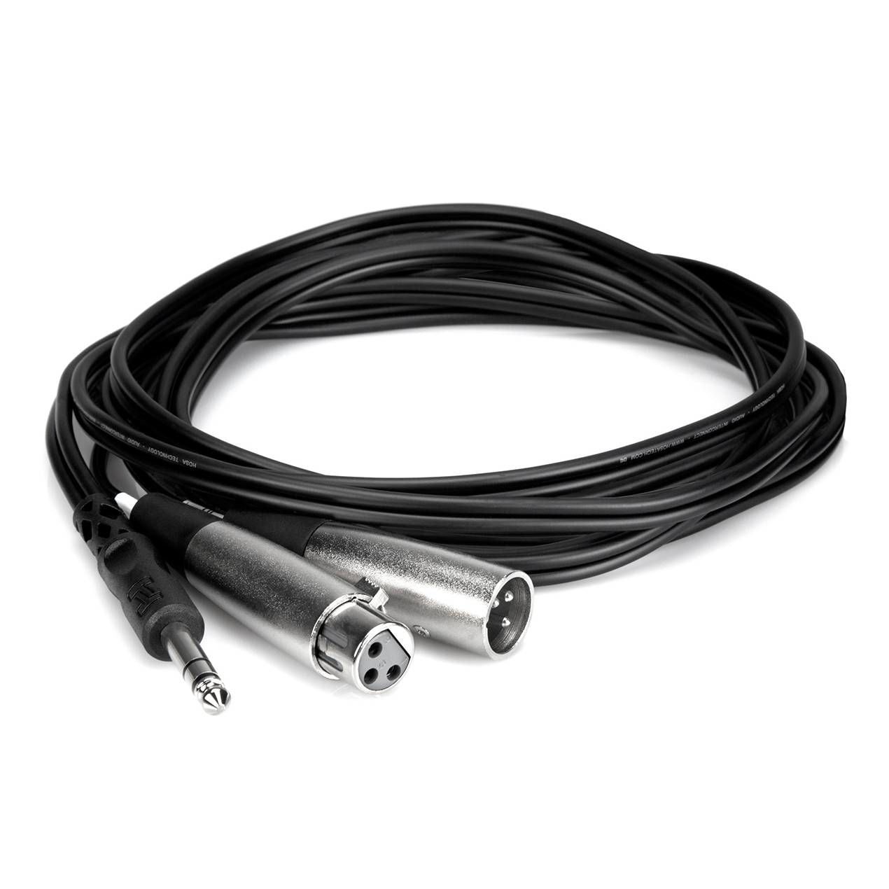 Hosa SRC203 Insert Cable 1/4 In TRS to XLR3M and XLR3F - 3 meters