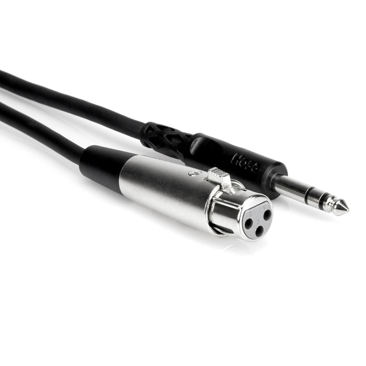 Hosa STX-105F 5ft PA cable with 1/4-inch TRS and XLR3F connectors for professional audio connections