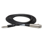 Hosa STX-115F 15-foot balanced interconnect cable with 1/4 inch TRS and XLR3F connectors for professional audio setups