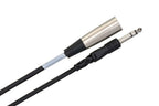 Hosa 15ft STX-115M PA cable with 1/4-inch TRS to XLR3M connectors, used for professional audio and sound equipment.