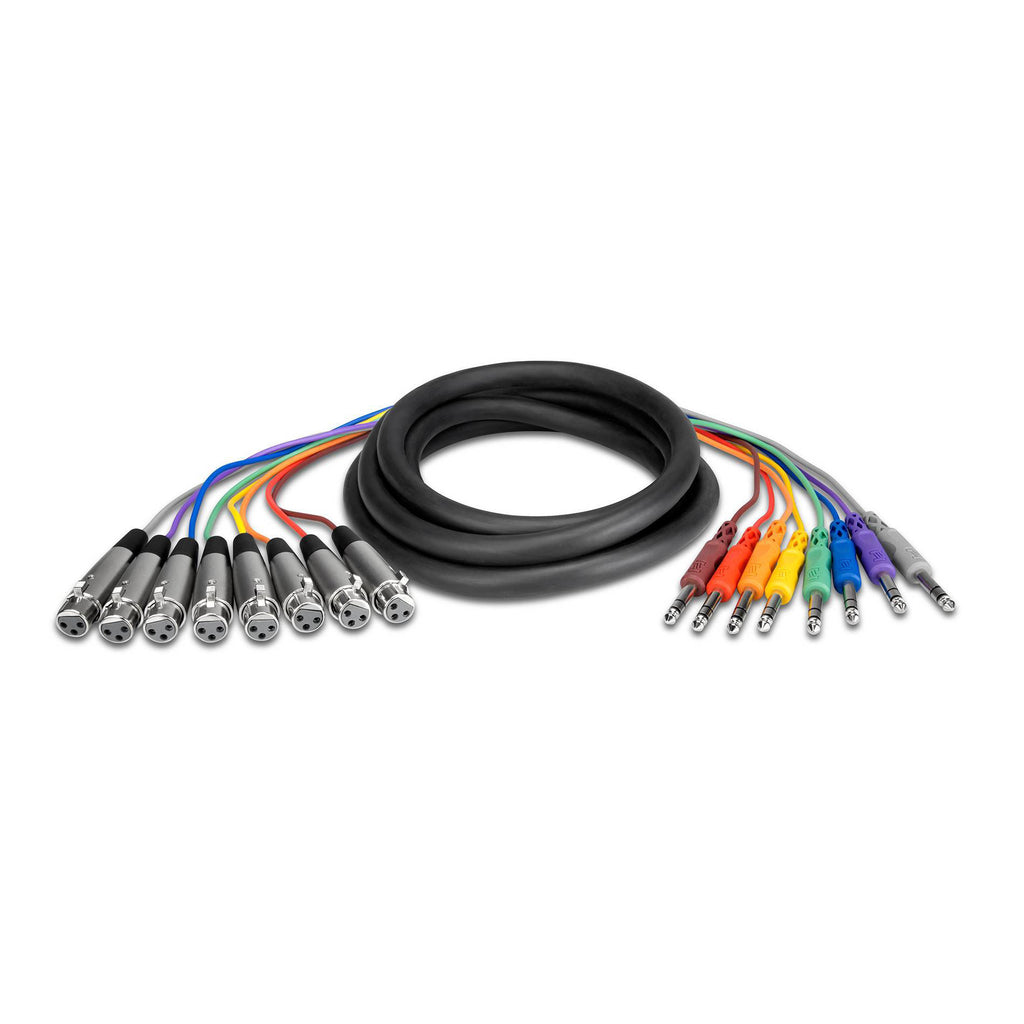 Hosa STX805F Balanced Snake XLR3F To 1/4 In TRS - 5 meters