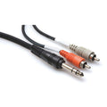 Hosa TRS201 1m Insert Cable 1/4 inch TRS -DUAL RCA