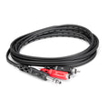 Hosa TRS204 Inset Cable 1/4 TRS to Dual RCA - 4 meters