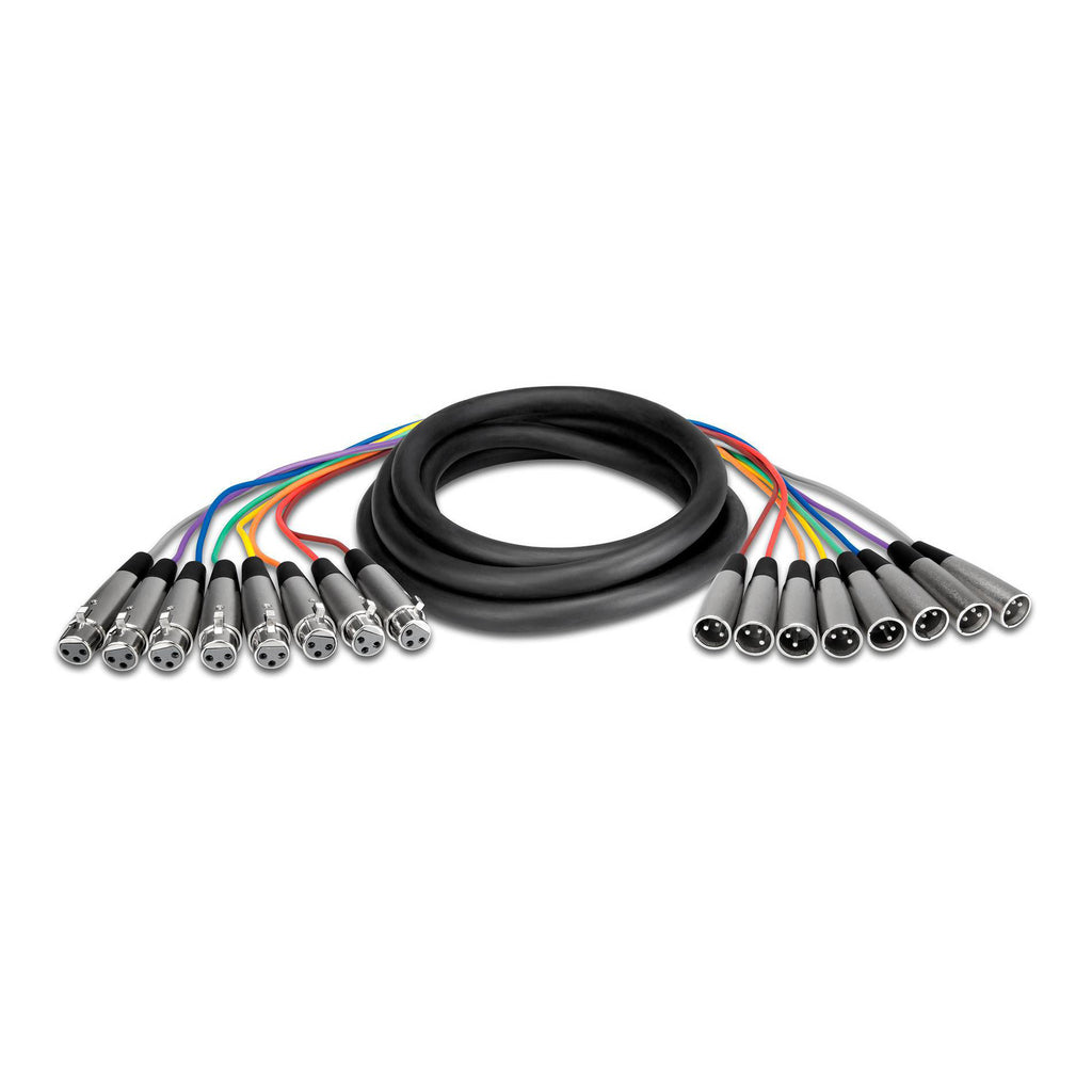 Hosa XLR803 Balanced Snake 8-Channel - XLR3F to XLR3M - 3 meters