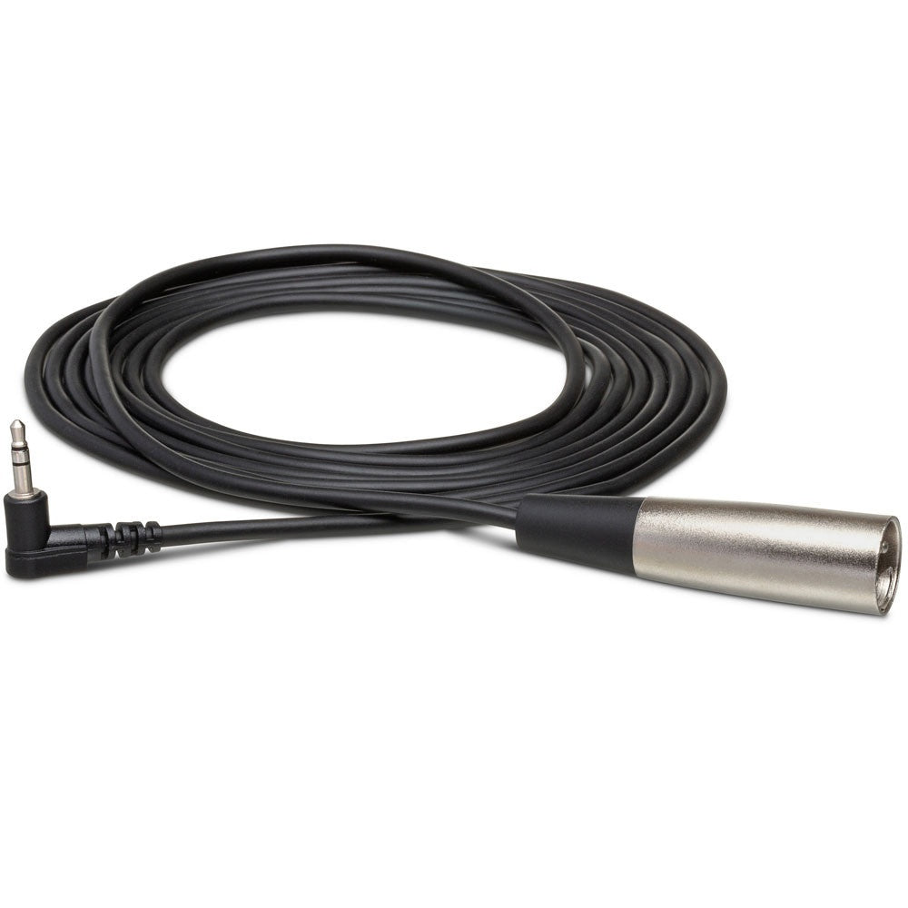 Hosa XVM101M Right-angle 3.5 mm TRS to XLR3M 1ft