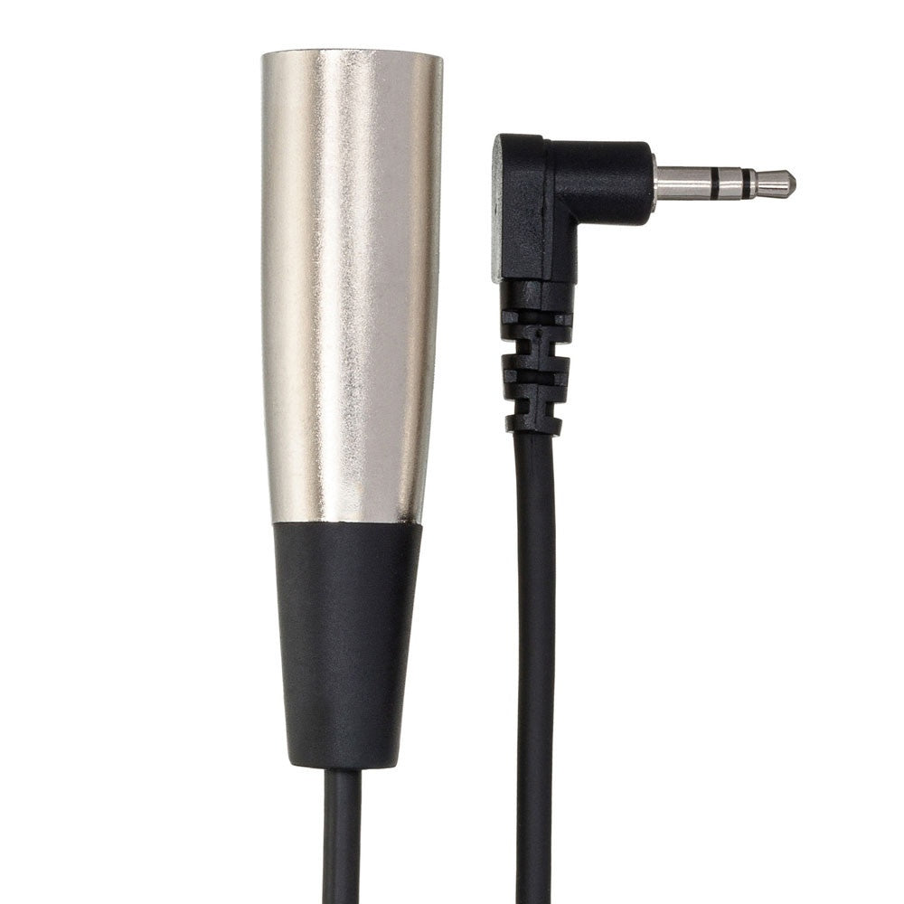 Hosa XVM101M Right-angle 3.5 mm TRS to XLR3M 1ft