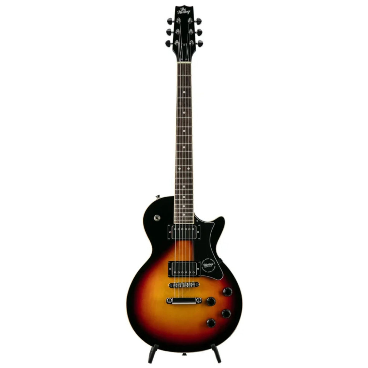 Heritage Ascent H-150 electric guitar in sunburst finish with double-cutaway body and vintage-style pickups.