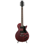 Heritage Ascent H-150 electric guitar in matte burgundy with a solid body, dual humbucker pickups, and vintage-style tuning pegs.