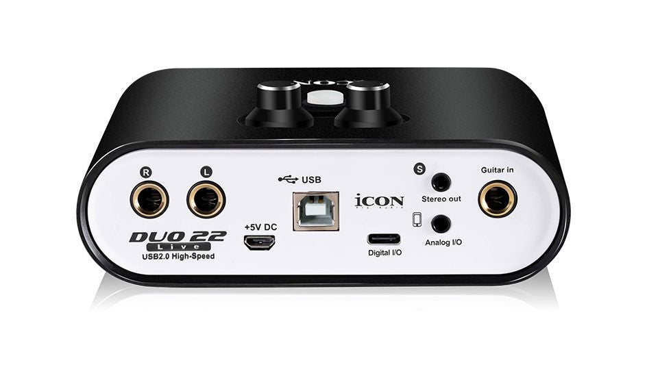 Icon Pro Audio Duo 22 Live USB Audio Interface - 1 Mic 1 Instrument In - 2 Out