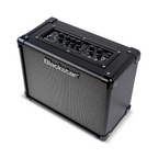 Blackstar ID Core 20 V4 stereo guitar combo amplifier with control panel and speaker grille visible.