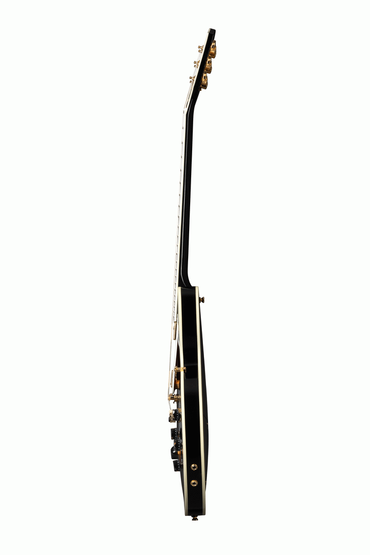 Epiphone B.B. King Lucille semi-hollow body electric guitar in ebony finish with Epilite case, showcasing the guitar's classic design and hardware