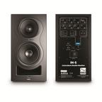 Kali Audio IN-5 5-inch 3-way nearfield studio monitor speaker, showing the front view with speaker grille and control panel.