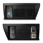Kali Audio IN-UNF Ultra Nearfield 3-way studio monitor system with sleek black speakers and adjustable stands.