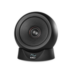 Kali Audio IN-UNF Ultra Nearfield 3-way studio monitor system with sleek black finish and detailed speaker drivers.