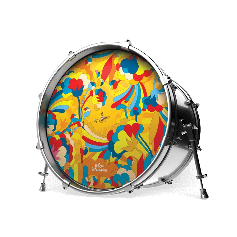Evans x The Beatles Yellow Submarine 20 Resonant Kick Drum Head - Primrose Prairie