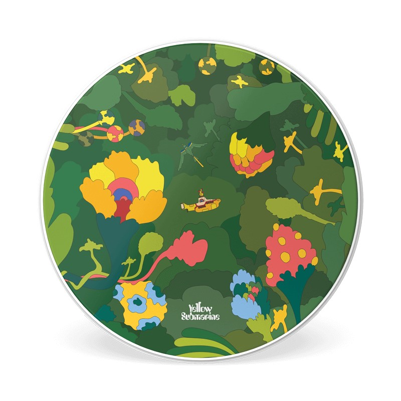 Evans x The Beatles Yellow Submarine 22 Resonant Kick Drum Head - Pepperland Woods