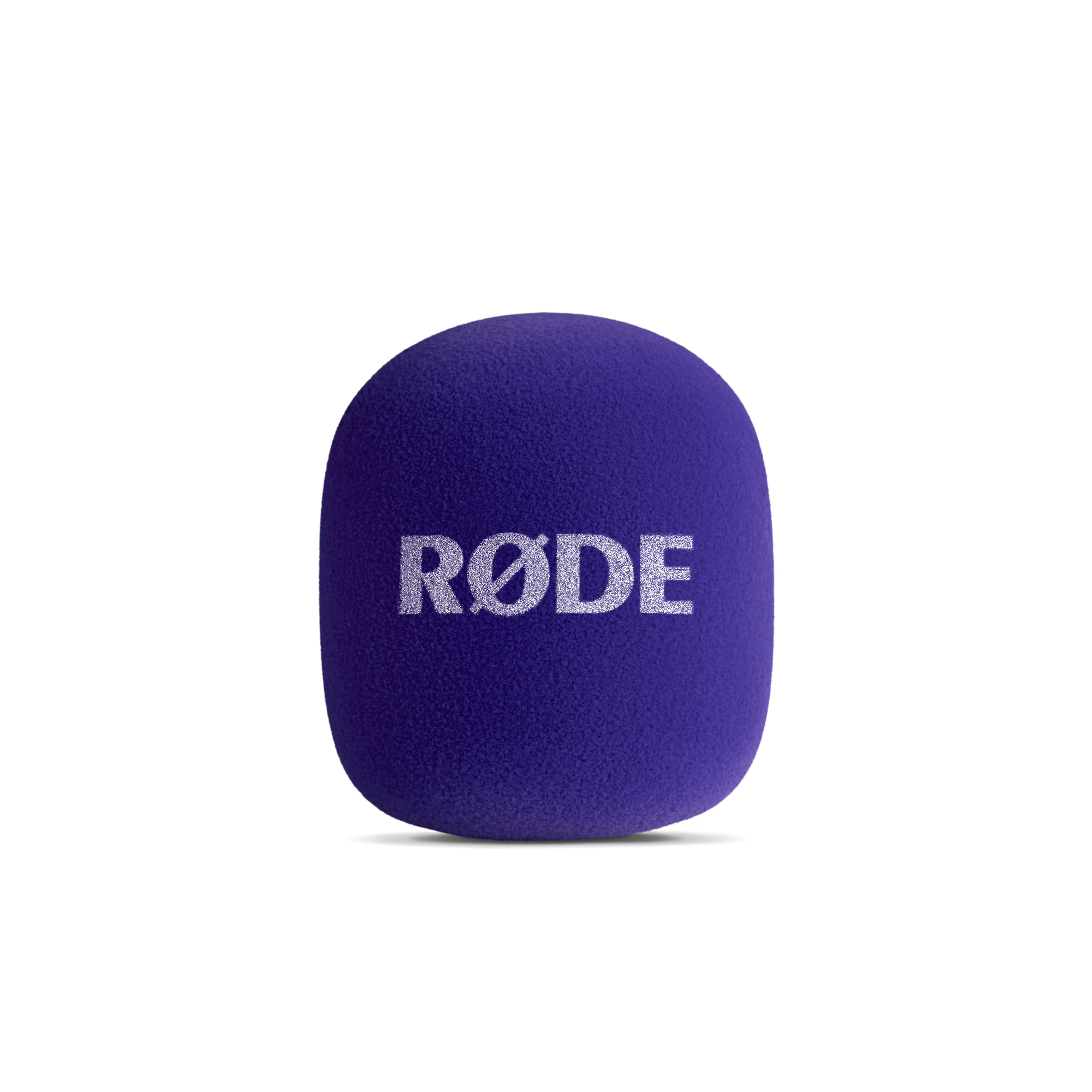 Rode Interview GO handheld adaptor for Wireless GO microphone system, purple color, designed for professional audio recording.