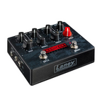 Laney Ironheart LOUD effects pedal amplifier, compact guitar effects pedal with metal enclosure, black and silver design.