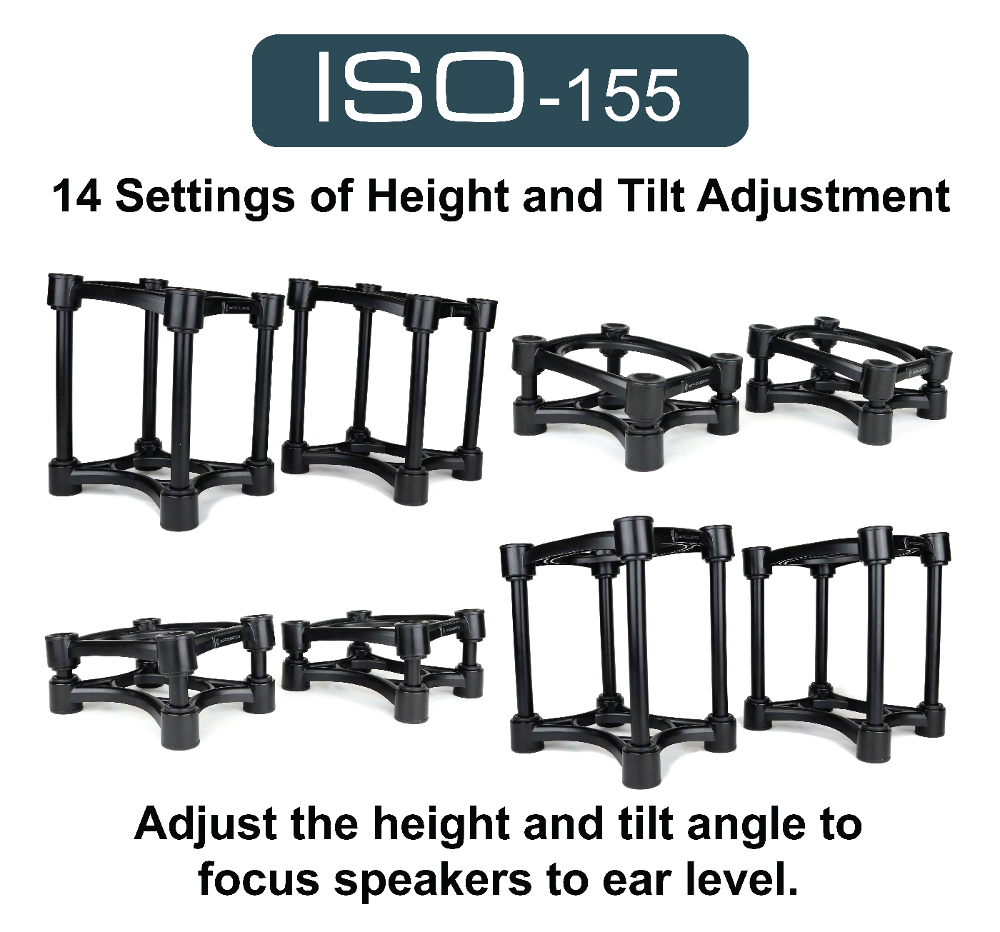 Iso Acoustics ISO-155 Monitor/Speaker Isolation Stand Pair - Medium