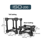 Iso Acoustics ISO-200 Monitor/Speaker Isolation Stand Pair - Large