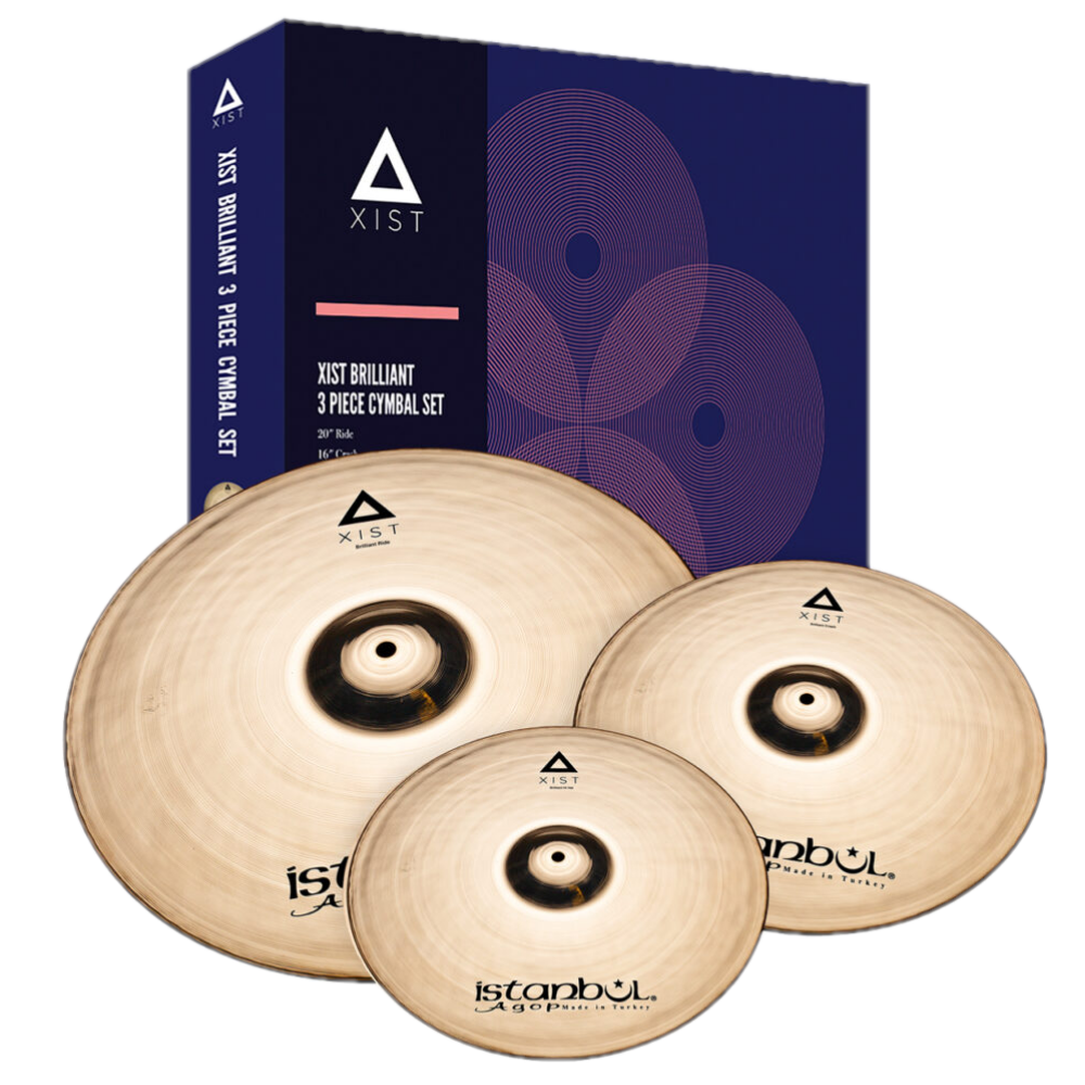 Istanbul Istanbul Agop Xist Brilliant Cymbal Set 3 Piece Set with Bonus Hardcase