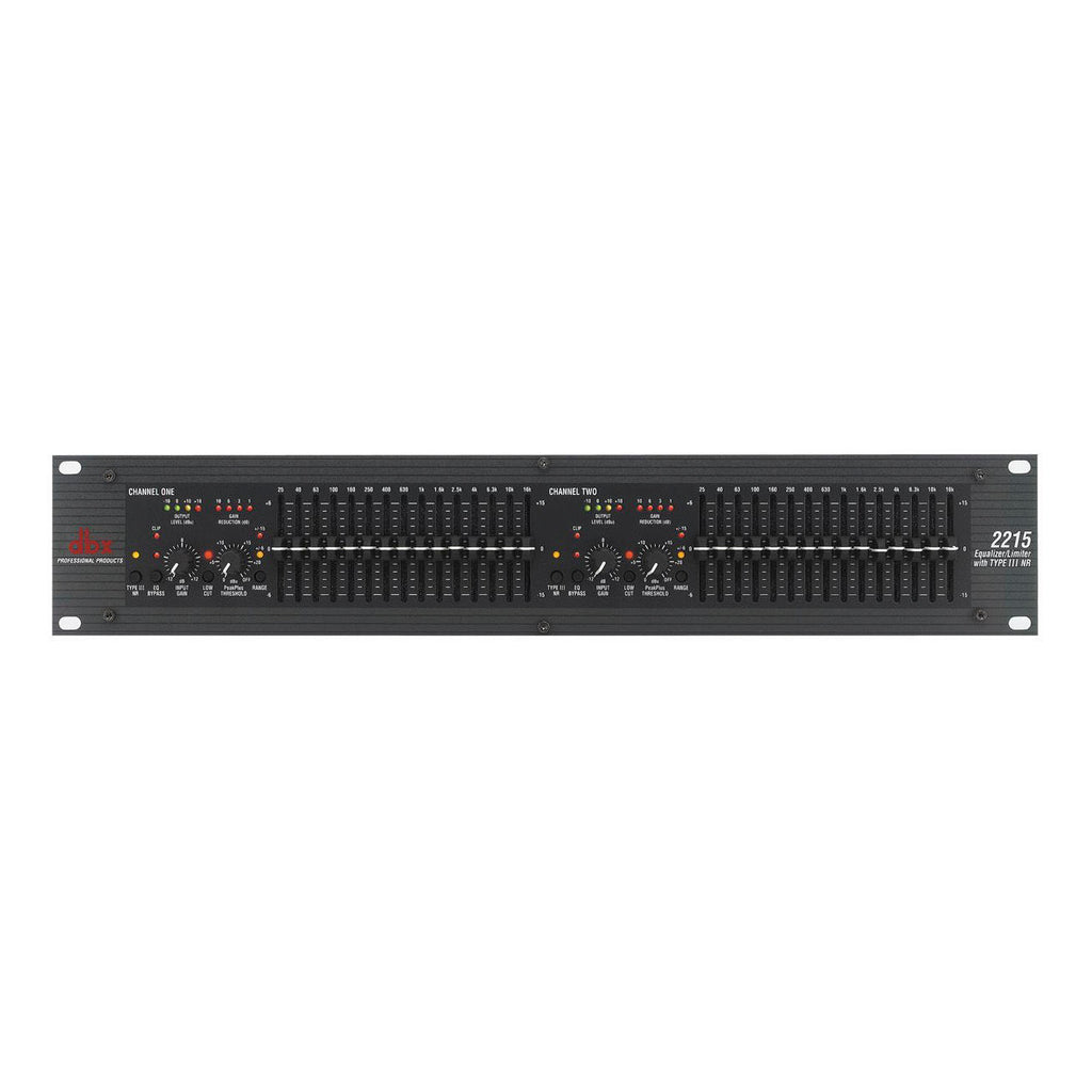 DBX 2215 Dual Channel 2/3 Octave Graphic Equalizer/Limiter