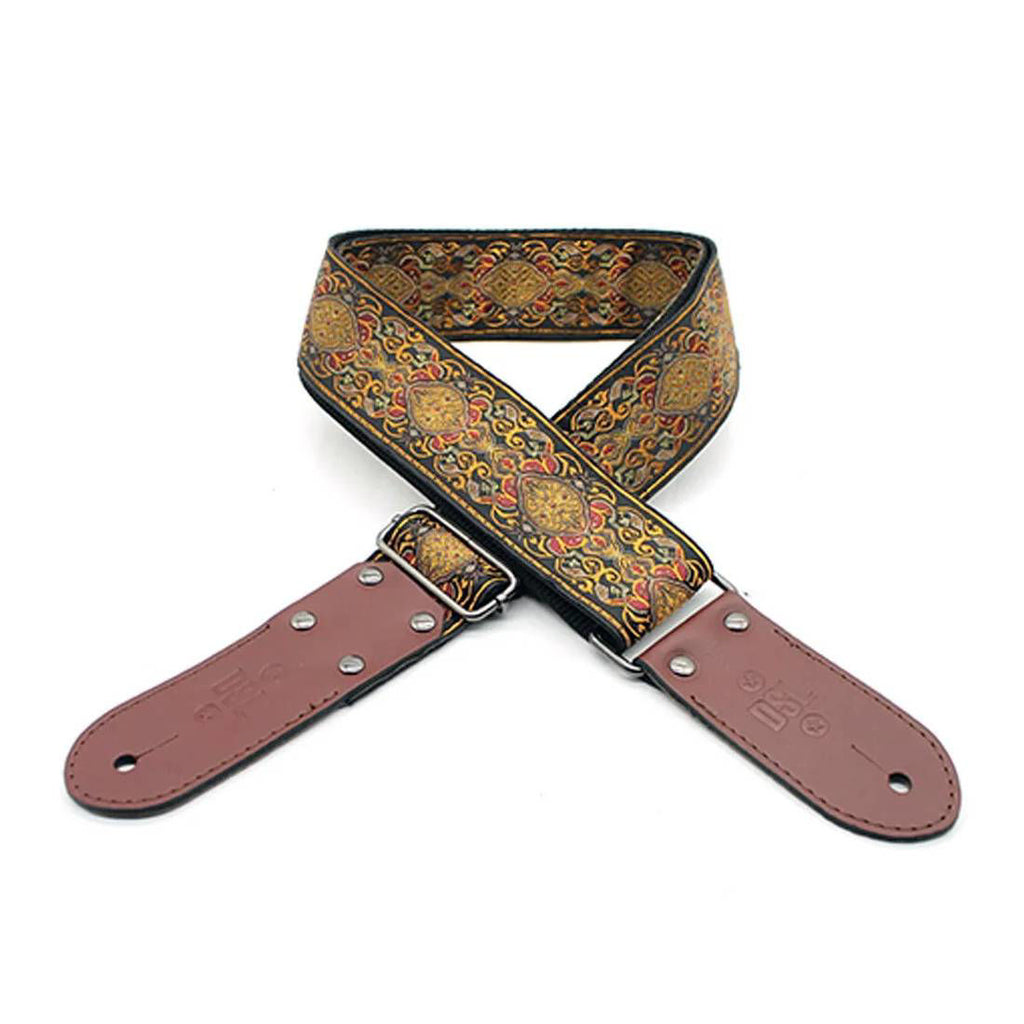 DSL Straps Weaving Jacquard Weaving Guitar Strap 2"  - APR Orange