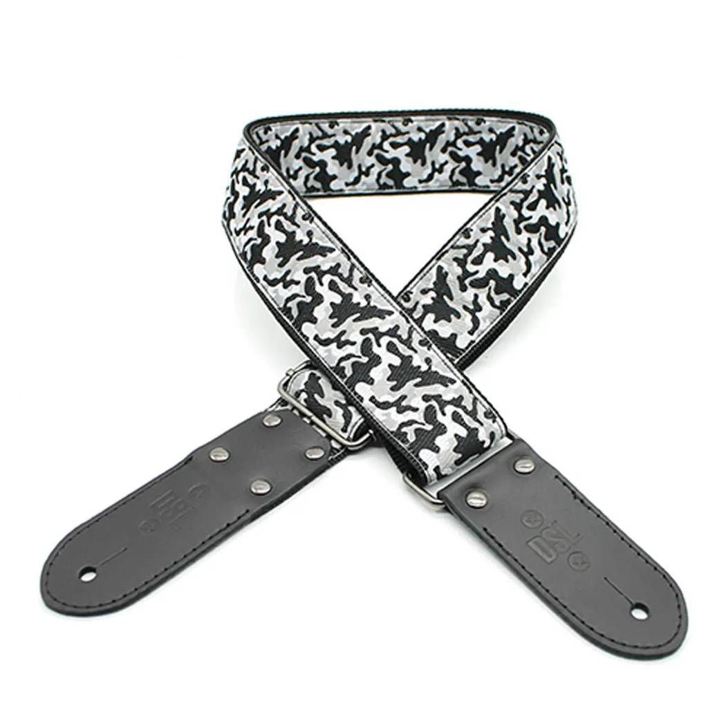 DSL Straps Weaving Series Jacquard Weaving Guitar Strap 2in  - Camo Black