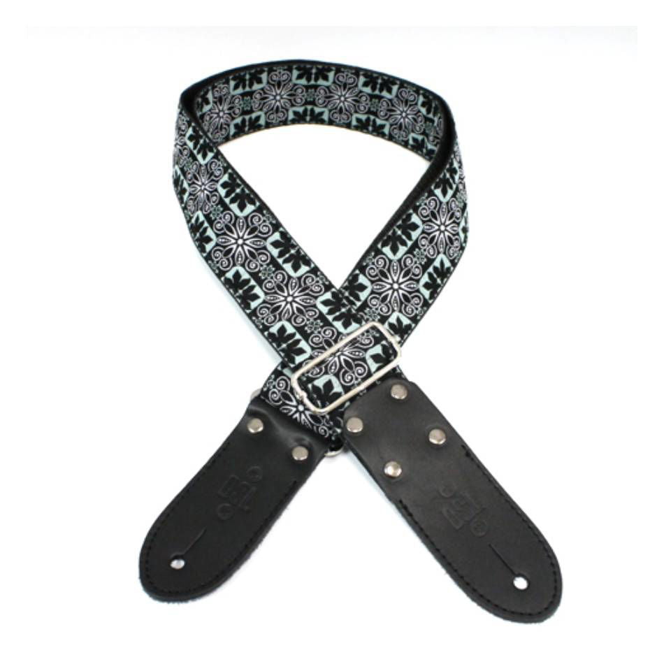 DSL Straps Weaving Series Jacquard Weaving Guitar Strap 2in  - FIL White