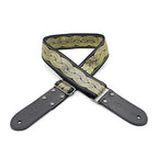 DSL Straps Weaving Series Jacquard Weaving Guitar Strap 2in  - Plat Gold