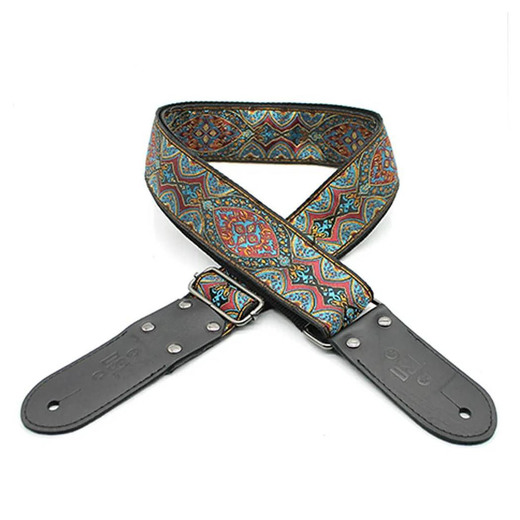 DSL Straps Weaving Series Jacquard Weaving Guitar Strap 2in  - Shiraz Red