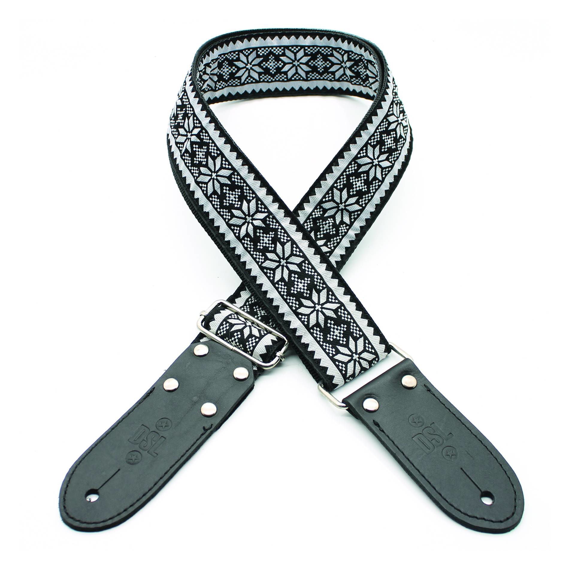 DSL Straps Weaving Series Jacquard Weaving Guitar Strap 2in  - Snow