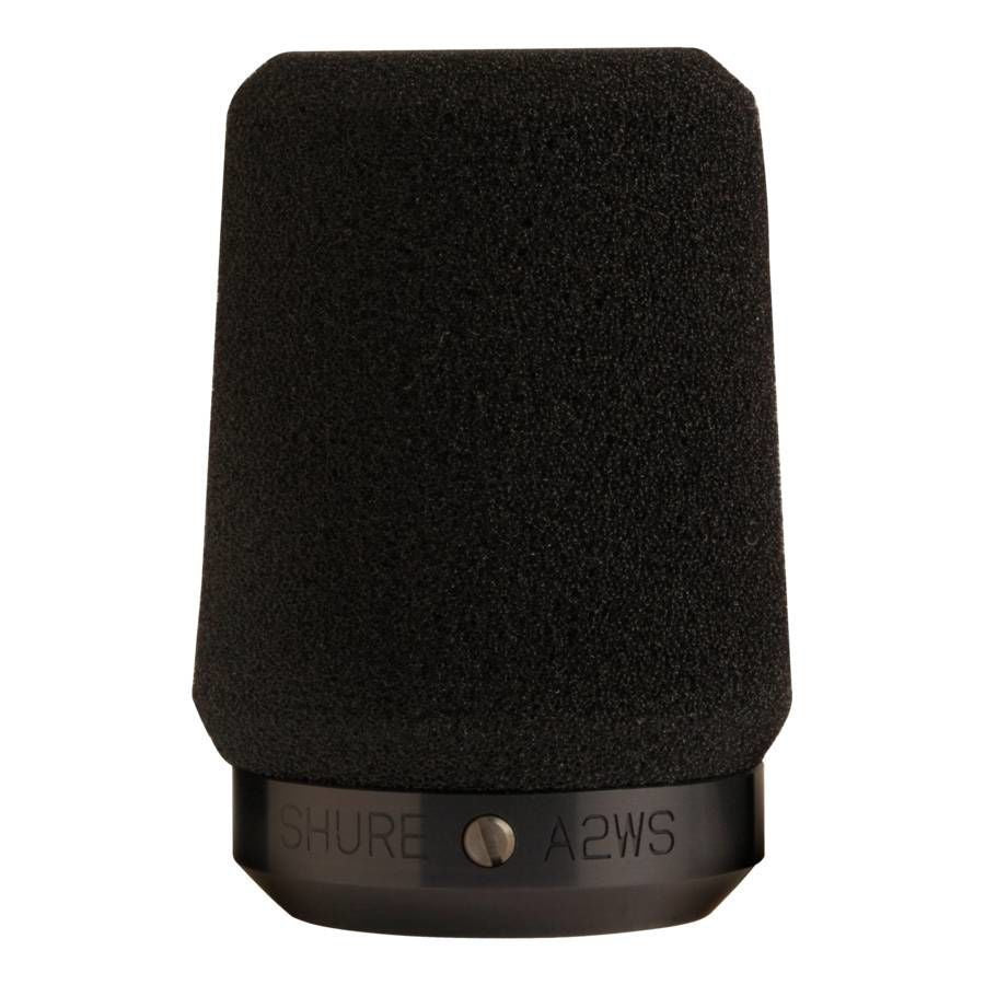 Shure A2WS-BK Black Foam Windscreen with Locking Feature for 545 Series & SM57 Mics (A2WSBK)